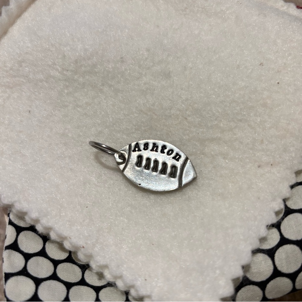 Football Necklace Pendant Personalized with Ashton